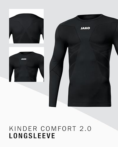 JAKO Herren Longsleeve Comfort 2.0, Schwarz, L