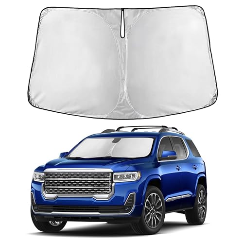 Image of Autovir Windshield Sun Shade Fit for 2017-2021 2022 2023 GMC Acadia Sunshade, Front Car Window Shades Sun Visor, Blocks UV Rays & Heat, Car Accessories