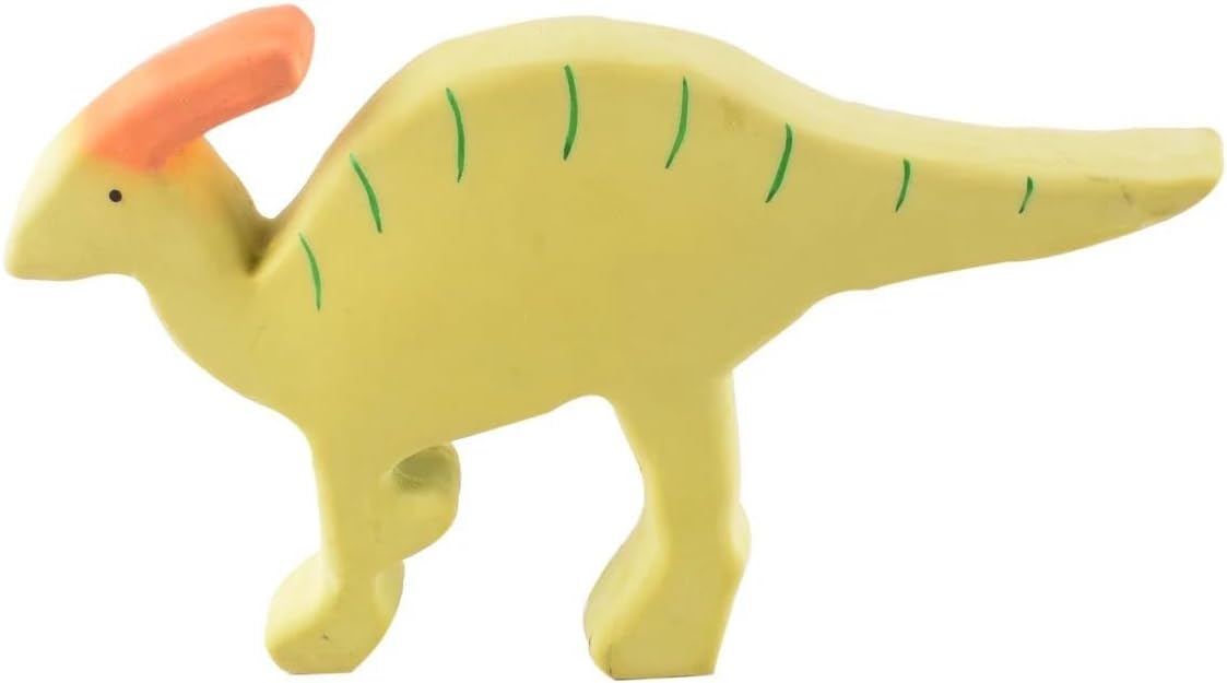 My First Dino Baby Parasaurolophus Natural Rubber Toy (Green)