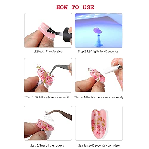 Jerclity 20 Rolls Nail Foil Transfer Nail Art Stickers Foil Nail Art Kit 10 Rolls Flowers Rose Foil Stickers Nail Art Supplies10 Rolls Colorful Holographic Laser Nail Foil Sheets For Acrylic Nails #TOP6