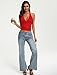 Avidlove Women's Halter Top Deep V Going Out Tops Double Lined Sexy Backless Summer Crop Tank Top (Red, XXL)