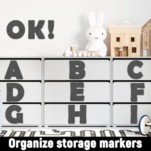 Image of Qyeahkj 150 PCS Large 6 inch Font Letters and Punctuation Set Glitter Gray Classroom Alphabet Cutout for Bulletin Board Display Home School A Great Helper to Inspire Students' Learning Interest