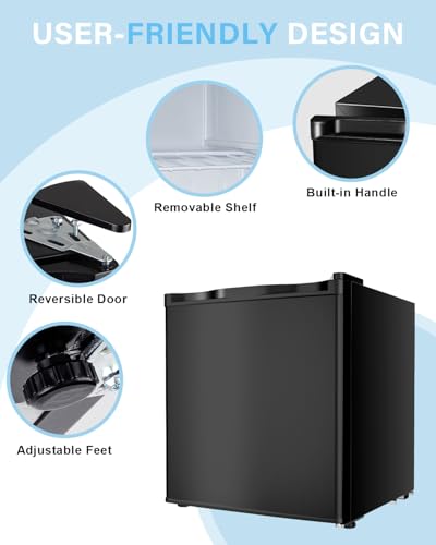 Image of Feelfunn 1.1 Cu.ft Mini Freezer, Small Upright Freezer, Black