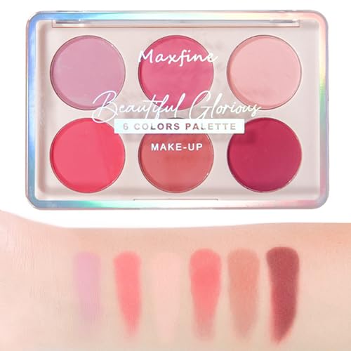 Professional Makeup Highlight & Contour Pro Palette, Polvo Contorno Kit, 6 mate difuminable y nacarado rosa