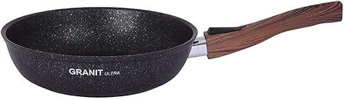 Miniatura 5 de Sartén de aluminio con mango extraíble y tapa de vidrio "Granit ultra" (original) Sartén de cocina 10.63 x 3.35 x 17.7 pulgadas