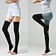 OHEETU Frauen Kniehohe Strick-Bein Wärmer über Knie Fußlose Gerippte Stiefel Socken Dehnbar Winter Yoga Wärmer (Schwarz)