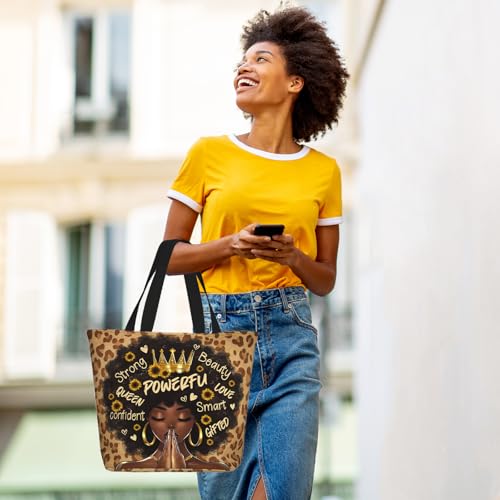 Bolso Tote para Mujeres Afroamericanas Negro miniatura 6