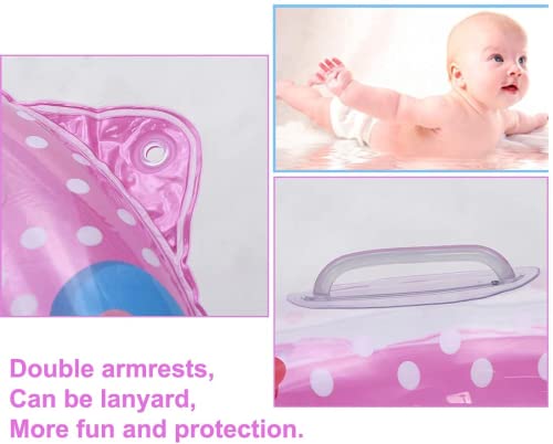 Baby-Schwimmring,Kinder Schwimmring Aufblasbarer,Kinder Schwimmhilfen mit Schwimmsitz PVC für Kleinkind 6 Monate bis 48 Monaten(Rosa)