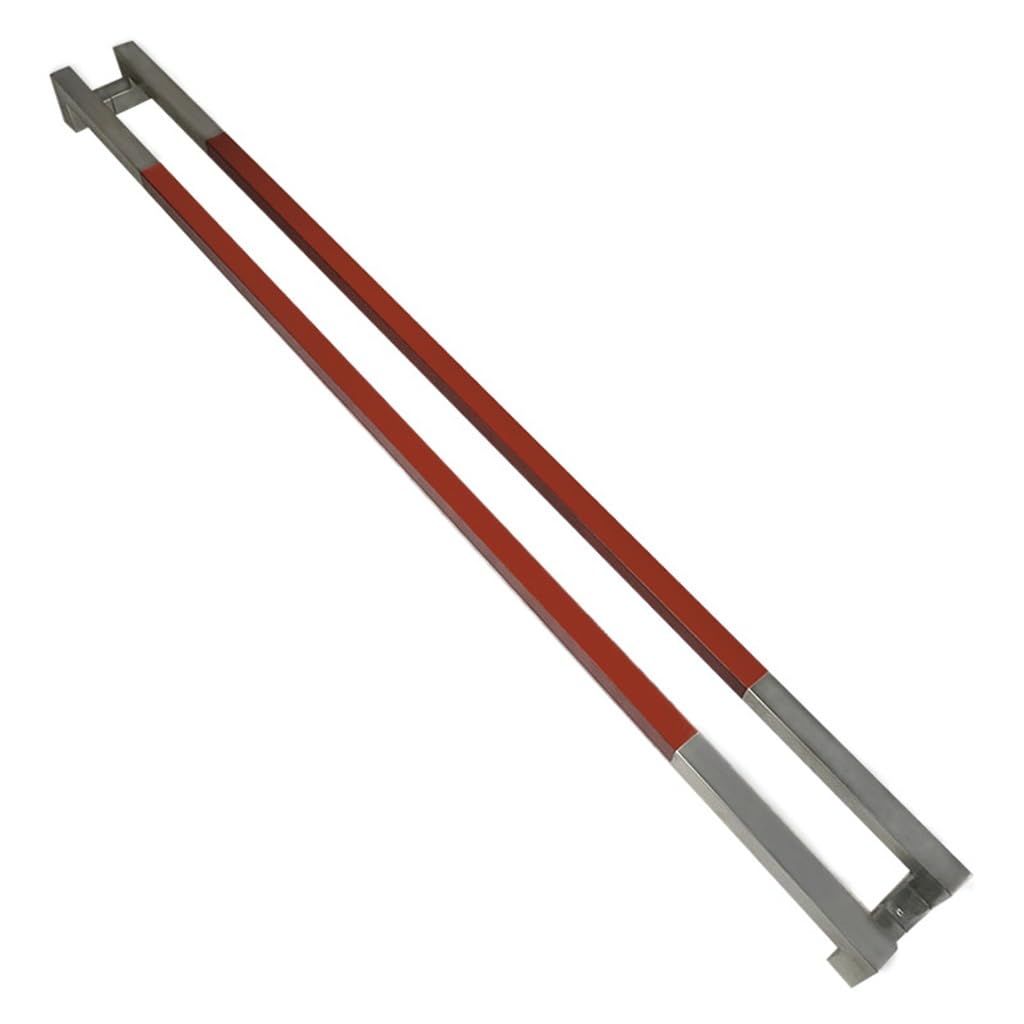 Poignée de porte en verre double face robuste en inox 25 * 38 * 1200mm