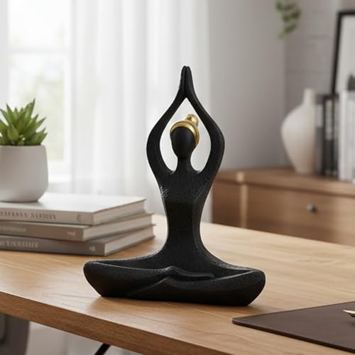 Figura de Resina en Pose de Yoga para Meditación