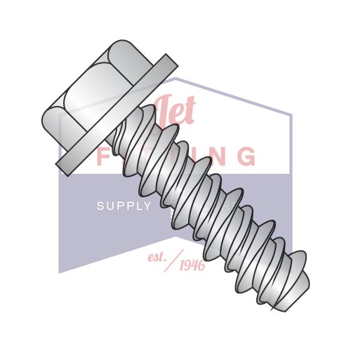 10-16X1/2#8HD High Low Style Thread Forming Screws | Unslotted | Hex Washers Head | 410 Stainless Steel (Quantity: 5000)