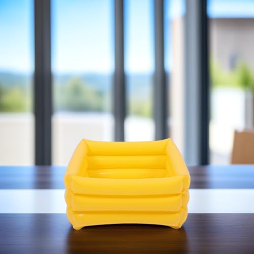Bañera Inflable Portátil para Pies Color Amarillo miniatura 4