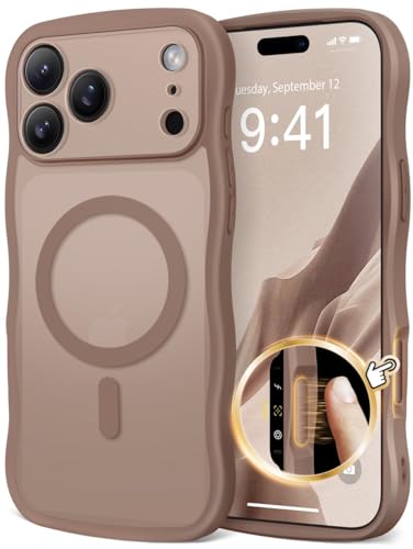 Coque iPhone 17 Pro Capraro magnétique brun clair translucide pour femmes
