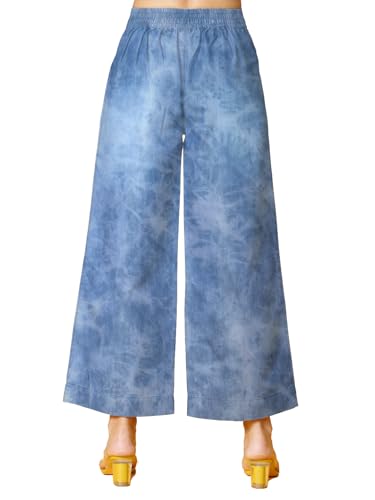Image of NOVIO Cotton Blend Women Mid Rise Fashion Palazzo for Women