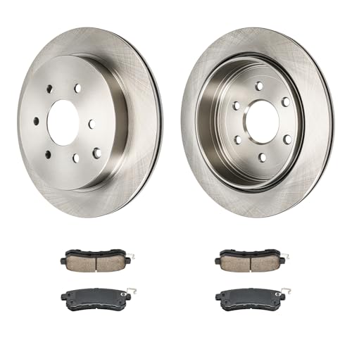 Image of KAX Rear Brake Kit, OE Brake Rotors and Ceramic Brake Pads | Fits INFINITI QX80 2014-2019, Nissan Armada 2017-2019, INFINITI QX56 2011-2013, Automotive Replacement Brake Kit
