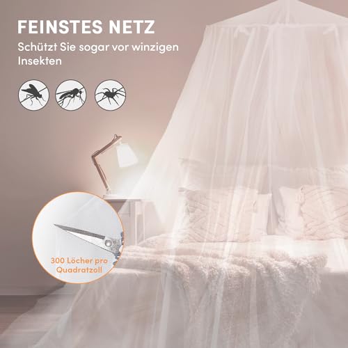 Twinkle Star Moskitonetz Reise mit Reisetasche und Selbstklebender Deckenhaken, Moskitonetz Outdoor Betthimmel für Zuhause und Reisen extra… – Ansicht 2