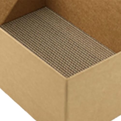 Leefasy Gato scratcher caixa de papel ondulado almofada de risco sofá móveis proteção jogar e escond