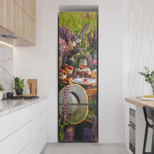 Sticker frigo anti-rayure grand format pour masquer les défauts de cuisine
