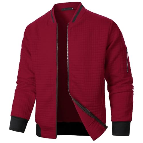Veste à manches longues pour homme chaude unie et zippée coupe-vent