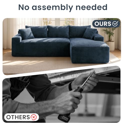 95" Modular Sectional Sofa, Boneless Chaise L-Shaped Couch for Living Room - image 7