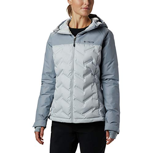 Columbia Women's Grand Trek Down Jacket, Cirrus Grey, Tradewinds Grey, 1X