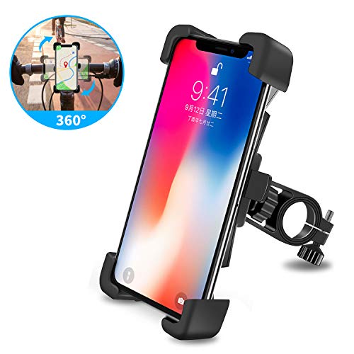 SYOSIN Support Téléphone de Vélo, Rotatif métallique réglable à 360°pour 4 à 7 Pouces Smartphone