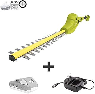 Sun Joe 24V-PHT17-LTE Cordless Telescoping Dual-Action Pole Hedge Trimmer, Kit