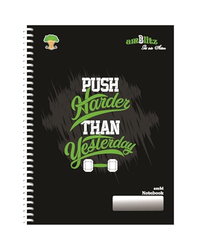 Image of amblitz Spiral Notebook | UnRuled | 200 Pages | A4 Size | 21 X 29.7 CM | 70 GSM Thick Paper | Notebook for Student and Office