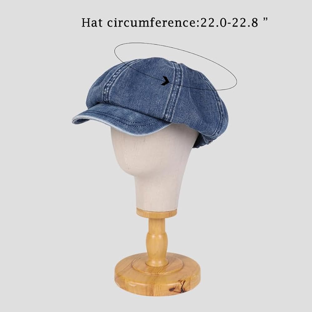 帽子 Beret 8 panel denim ML cph 帽子 Beret 8 panel denim ML cph Unisex Lady Denim Beret Hat