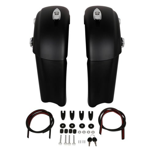 TCMT Matte Black Saddle Bags Electronic Latch For Indian Chieftain Dark Horse 16-18 (Matte Black Saddlebags with Electronic Latches)