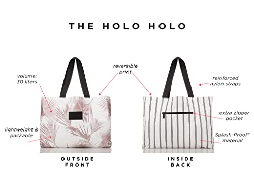 ALOHA Collection Holo Holo Tote Bag - Splash-Proof Bag - Reversible Tote for Beach & Travel - Easy to Clean (23" x 13.5")2