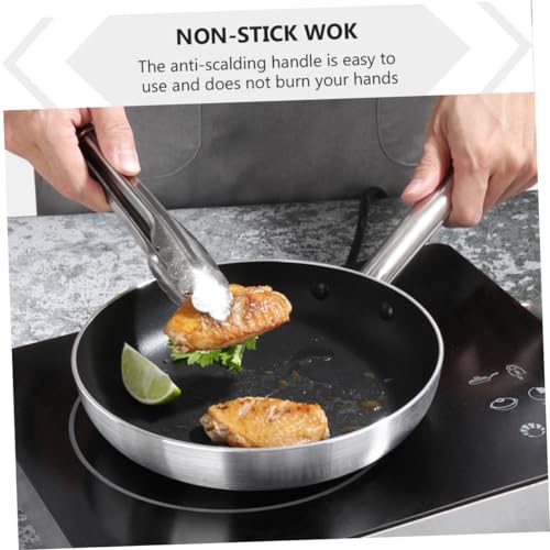 Wok de aluminio antiadherente con base plana miniatura 6