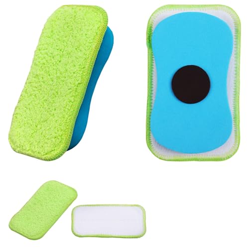 1Pc Chalkboard Eraser - Washable Reusable Microfiber Eraser Cleaning Chalk/Markers/Duster Tool in Home Classroom Office Attached 2 Pcs Microfiber Cloth WP0301