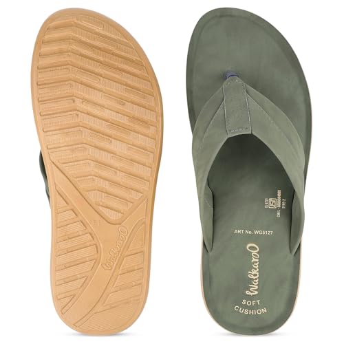 Image of WALKAROO Men's Sandals|Flip Flop Sandal For Men's|Light Weight and Comfortable|Perfect casual Wear|WG5127