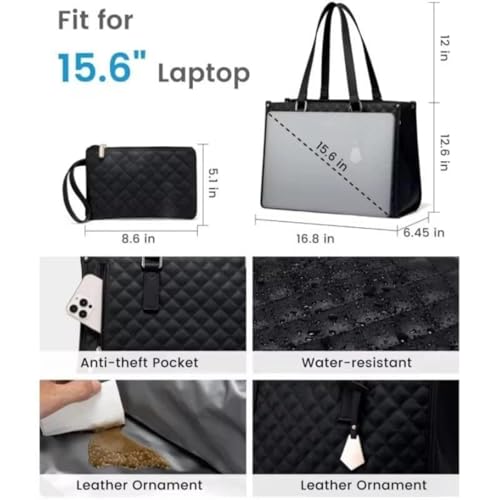 Image of SVH Multipurpose Insulated Travel Tiffin Lunch Bag with Zipper Closer Storage Organizer Lunch Bag Ideal for Collage /Office /School (Black Tote)