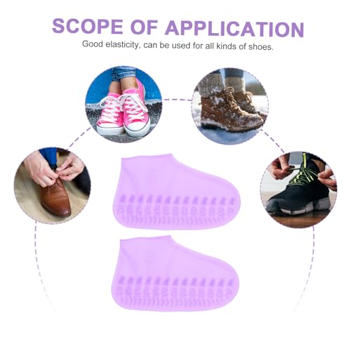BESPORTBLE 2 pares - Protectores de zapatos para adultos, niños y niñas, diseño grueso para actividades al aire libre miniatura 7