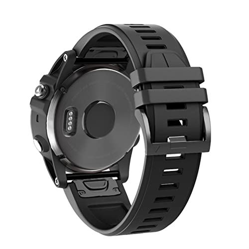 Bracelet de montre Garmin Fenix 7X 6X 5X silicone noir 26mm EasyFit