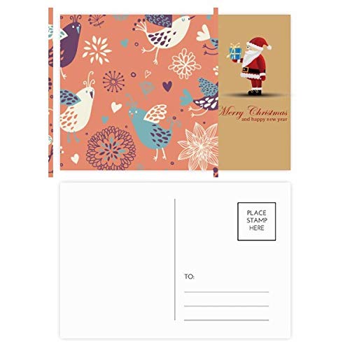 Cartes postales plantes oranges Père Noël : partagez la magie