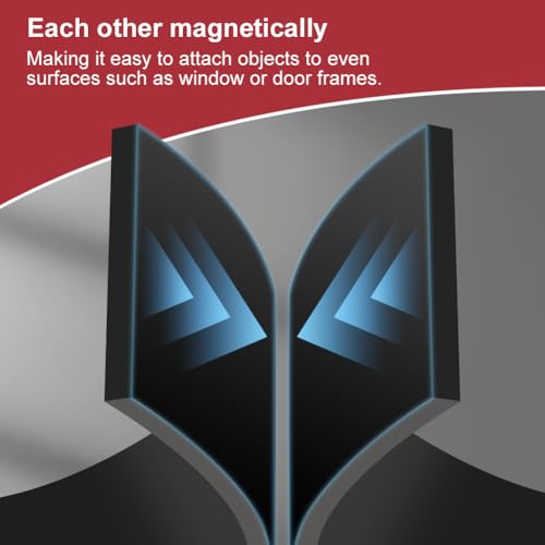 AXFEE Magnetband Selbstklebend, 2M Magnetstreifen für Fliegengitter & Moskitonetze, Fliegenband Magnetband mit Starker Kleber, fliegengitter Magnet Zuschneidbar für Küche, Schule, Büro(1.5cmx1.5mm)