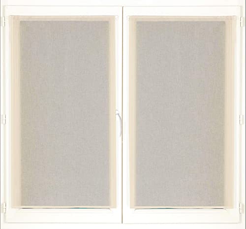 Atout Ciel - Par de visillos con pasamanos listos para Colocar, 2 x 60 x 120 cm, Color Beige