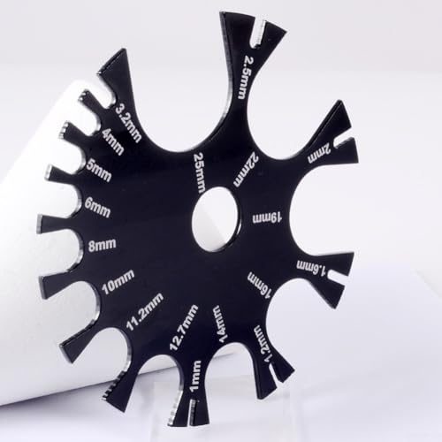Calibrador portatil de acrílico para espesores 1mm-25mm miniatura 3