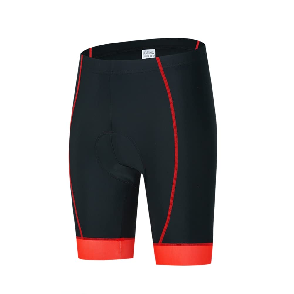 Cycling Shorts Women Men Coolmax Gel Padded Mountain Bike Pants MTB Road Tights Red