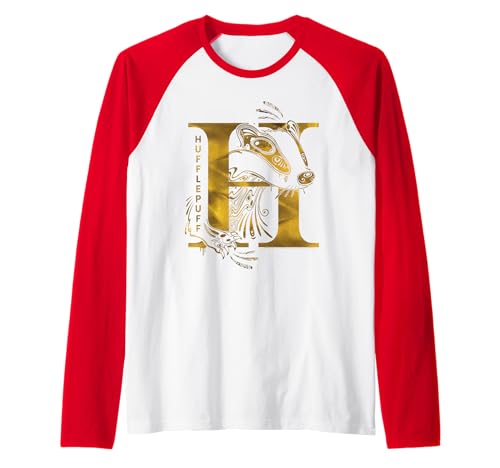Harry Potter Hufflepuff Badger Raglan Baseball Tee
