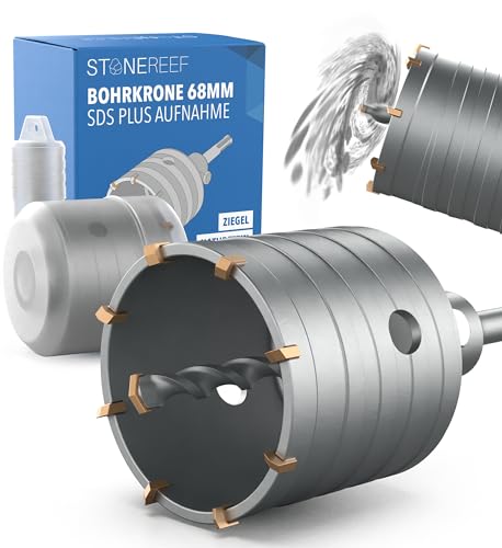Stone Reef Punta Per Trapano Sds Plus, 68 Mm, Per Calcestruzzo E Muratura, Trapano Per Prese Elettriche, Trapani A Buca, Punte A Nucleo, Prese Da Inca