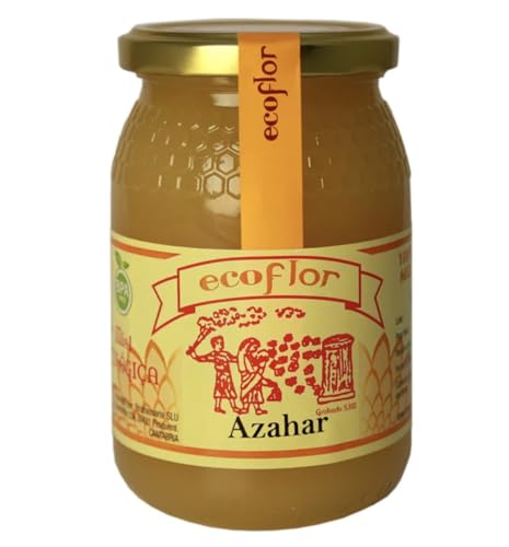 Miel de Azahar. Miel pura de Abeja Española, 100% Natural. Sabor dulce y muy fino y aroma a naranjo. Miel artesana de cosecha propia en zona de Cantabria, España. Miel de abeja pura. Gourmet.