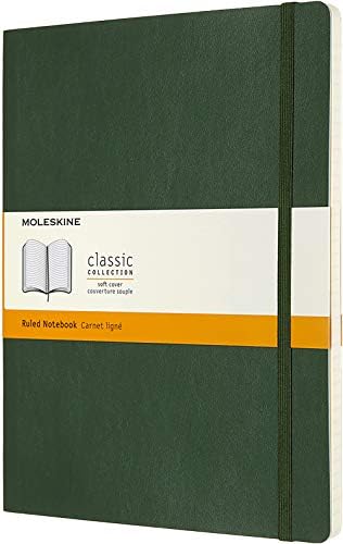 Moleskine - Classic Ruled Paper Notebook - Soft Cover and Elastic Closure Journal - Color Sapphire Blue - Size Extra Large 19 x 25 A4 - 192 Pages
