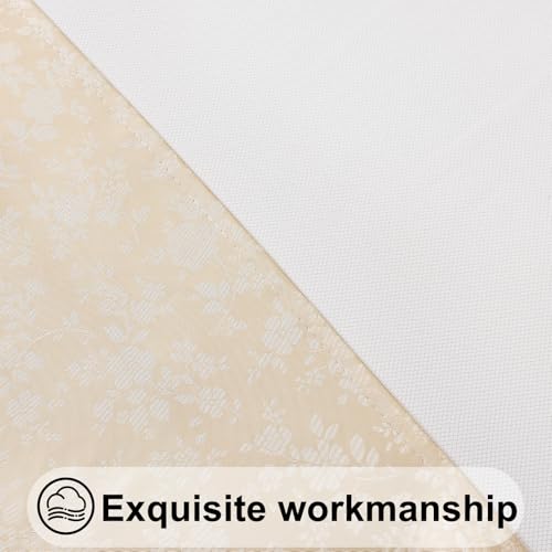 Image of Smiry Waterproof Heavy Duty Vinyl Fitted Tablecloth for 42 inch-52 inch Round Table