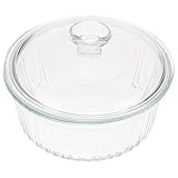 Capacité idéale : avec une capacité adaptée, ce plat convient aux petites familles et permet de préparer soupes, bouillies, ragoûts et autres plats mijotés. plat à four avec couvercle, en verre