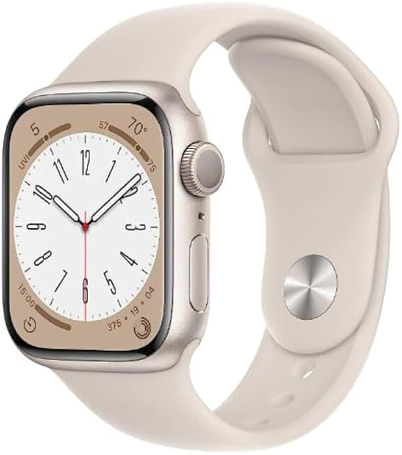 Apple Watch Series 8 (GPS, 41 mm) Starlight Aluminum Case wi