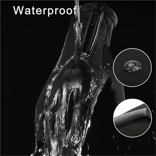 Gants de pêche d'hiver coupe-vent anti-onglée avec velours isolant - 7